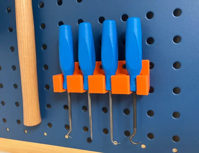 ChannelLock Hook & Pick Set Holder for Metal Pegboard — modelo 3D
