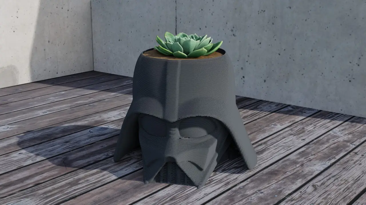 Darth Vader Pot Plant — modelo 3D
