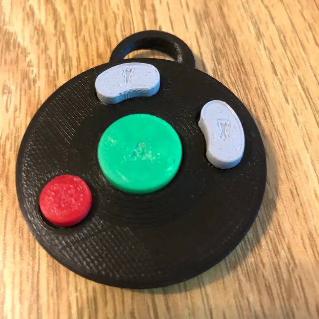 Gamecube Buttons Keychain — modelo 3D