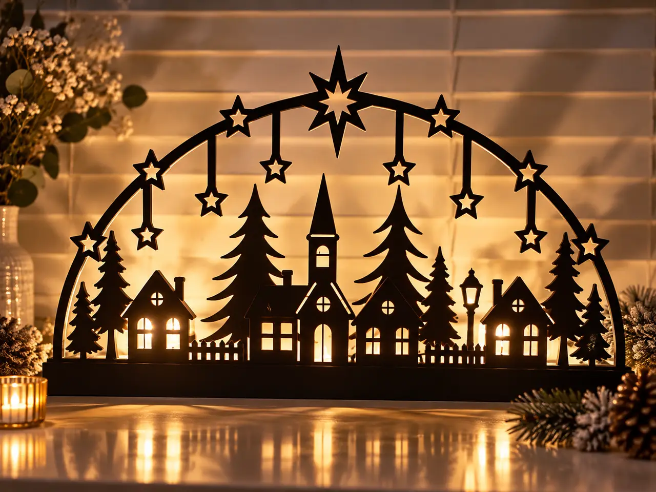 Weihnachtsdorf-Bogen Christmas Village Light Arch — modelo 3D