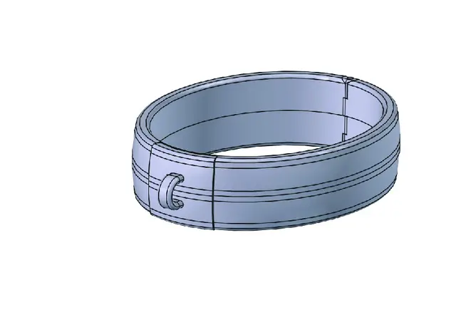 BDSM Collar with Magnet Lock, weighted — modelo 3D