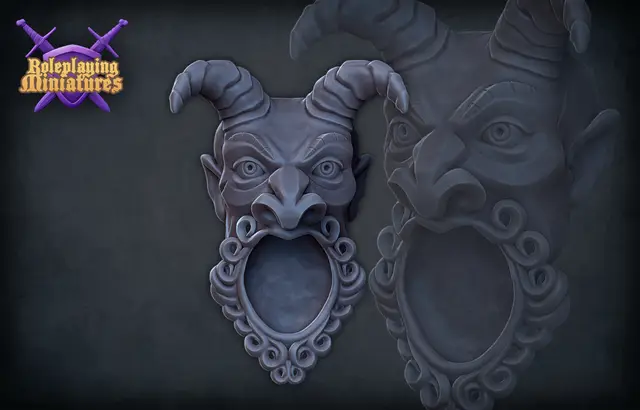 Green demon head — modelo 3D