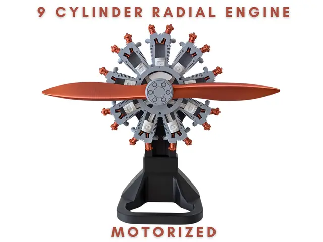 motorized 9 cylinder radial engine — modelo 3D
