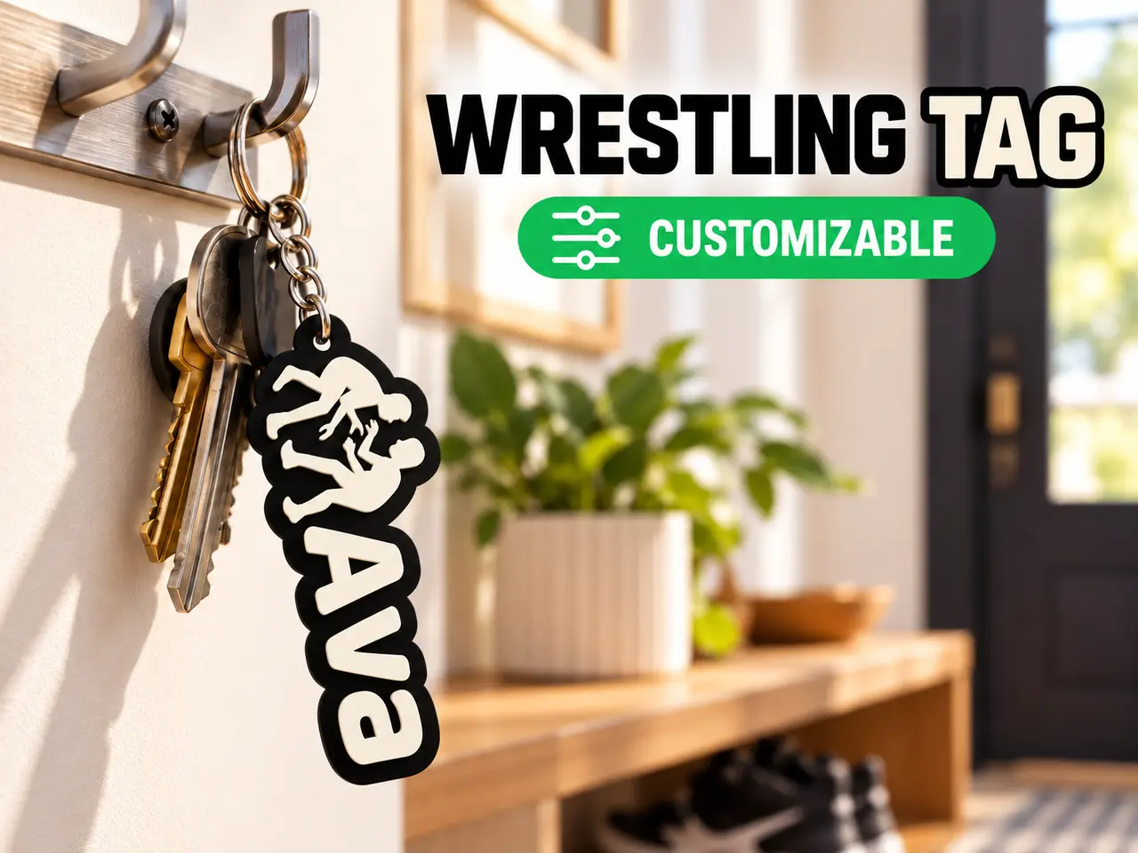 Wrestling Tag - Customizable — modelo 3D