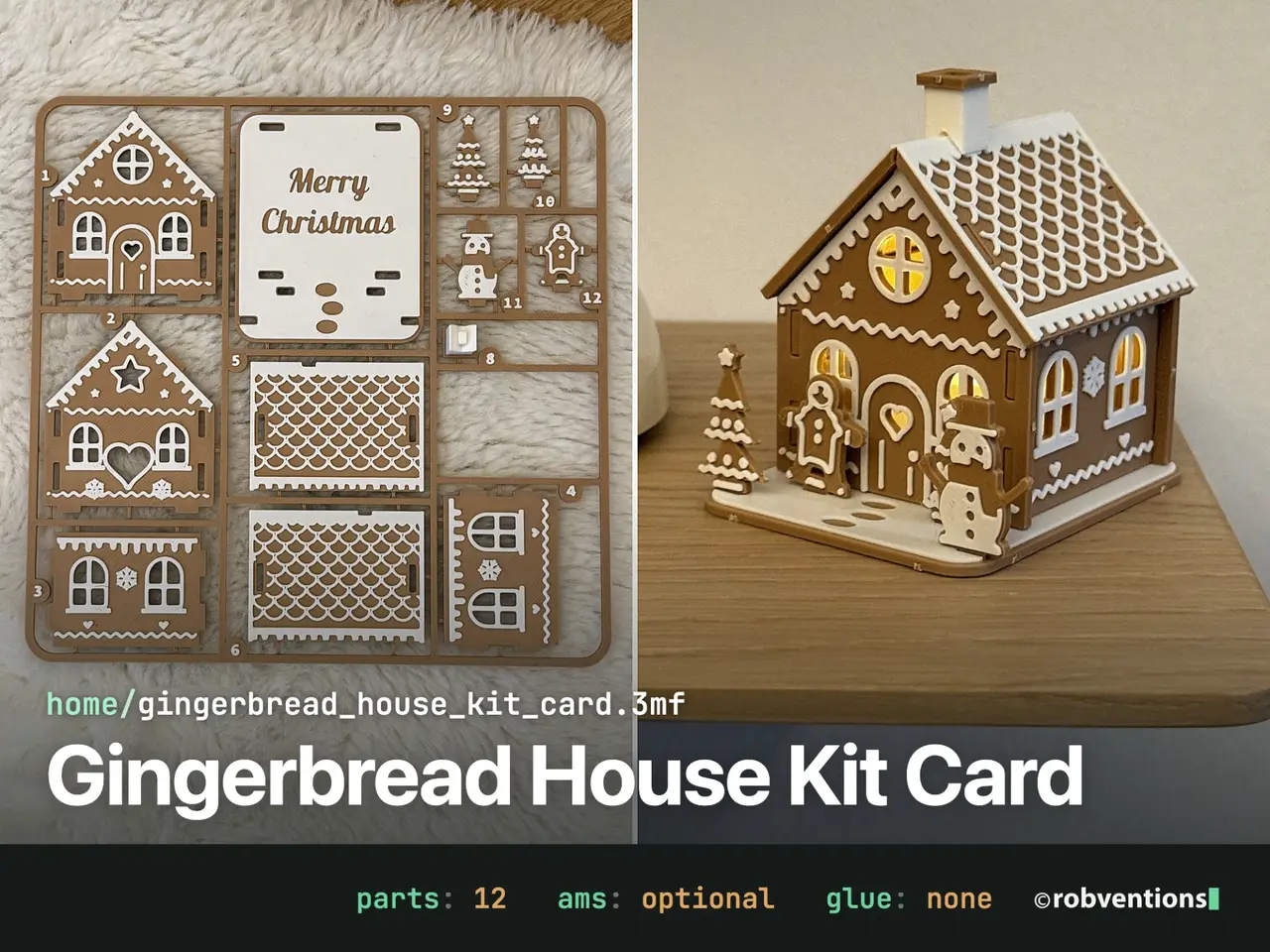 Gingerbread House Kit Card — modelo 3D