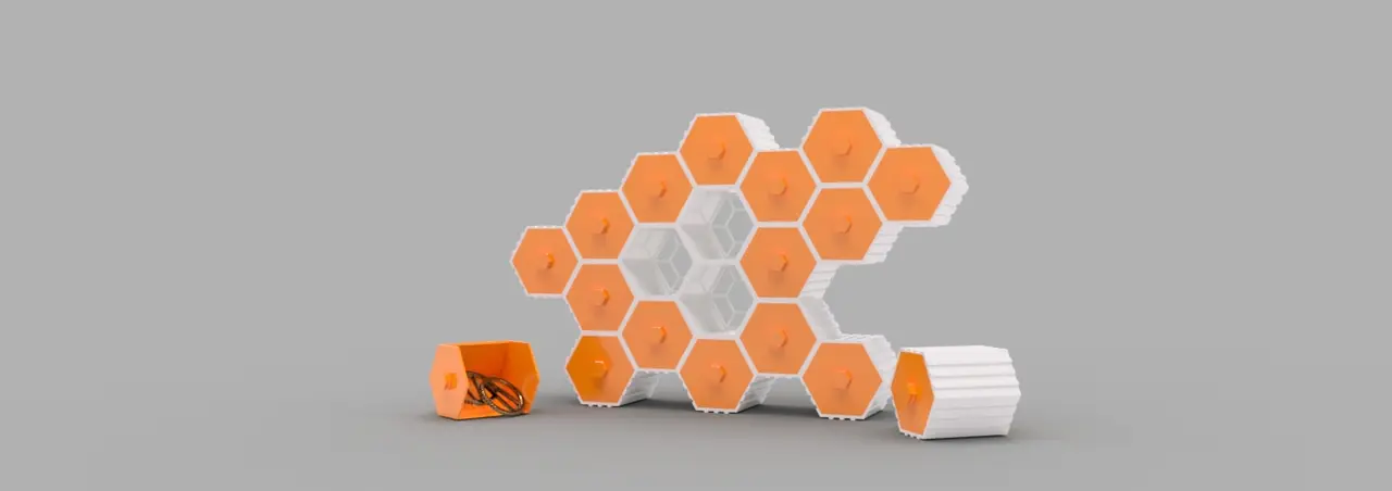 The HIVE - Stackable Hex Drawers — modelo 3D