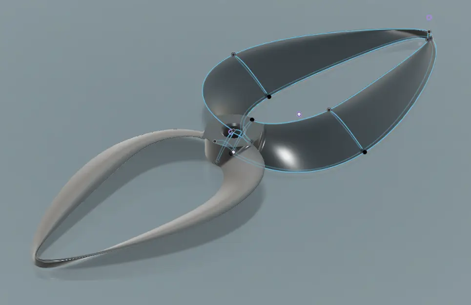 V2 Bi-Loop or Bi-Blade Toroidal Propellers for FPV Drone Quadcopter — modelo 3D