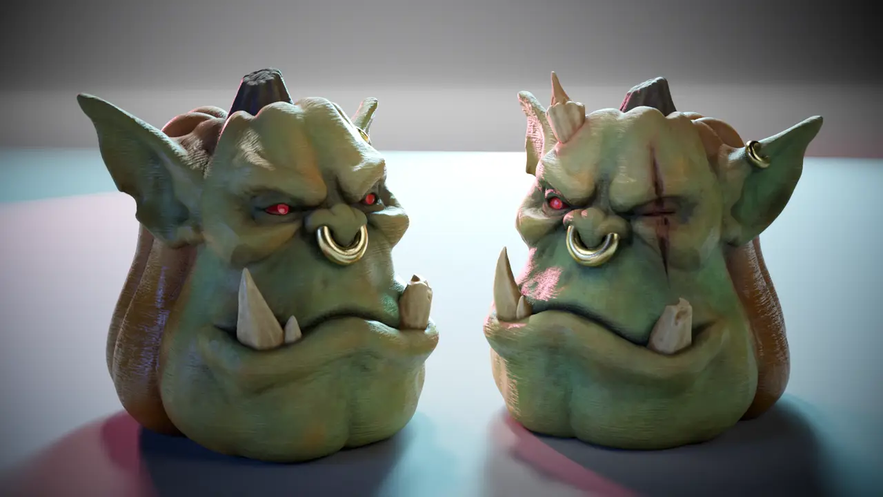 Ork pumpkin Halloween decor! — modelo 3D