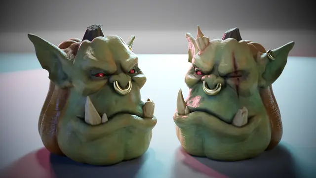 Ork pumpkin Halloween decor! — modelo 3D