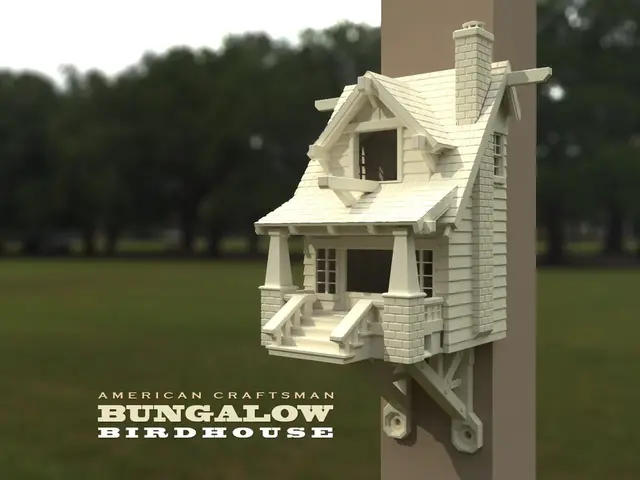 the American Craftsman Bungalow Birdhouse — modelo 3D
