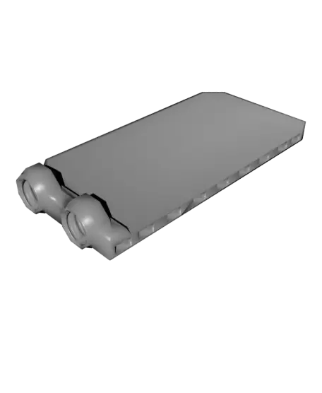 2x4 MU - Right Support End - Modular Bolt-Locked Shelf — modelo 3D