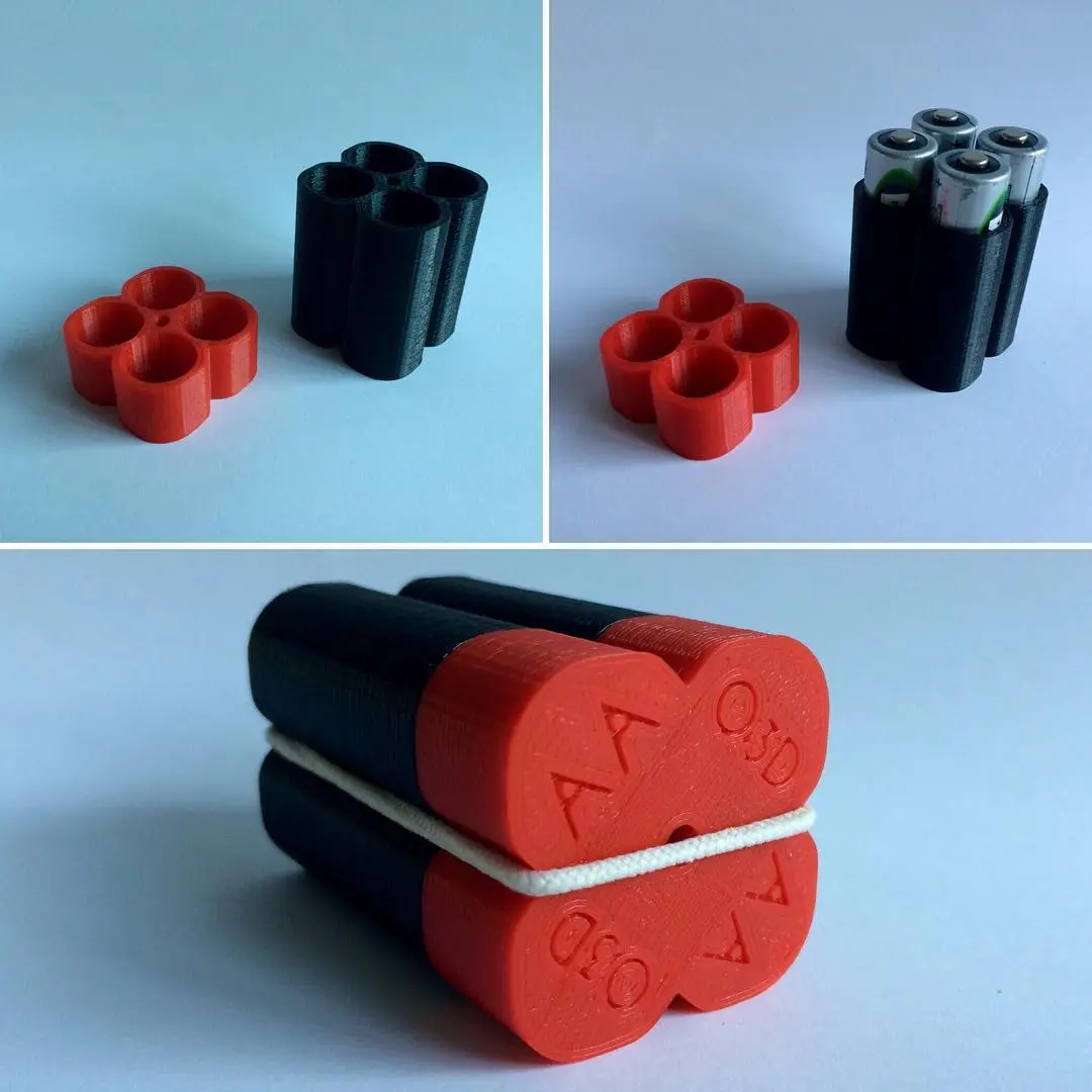 AA Battery Holder O3D — modelo 3D