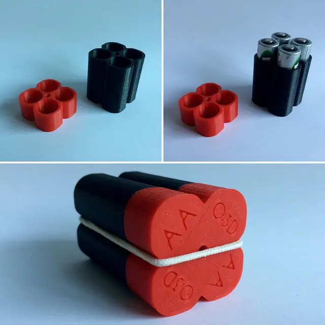 AA Battery Holder O3D — modelo 3D
