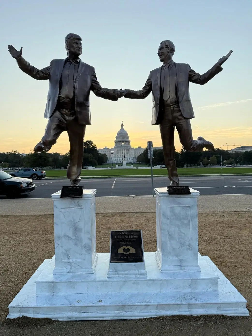Trump & Epstein - 'Best Friends Forever' Statue (miniature) — modelo 3D