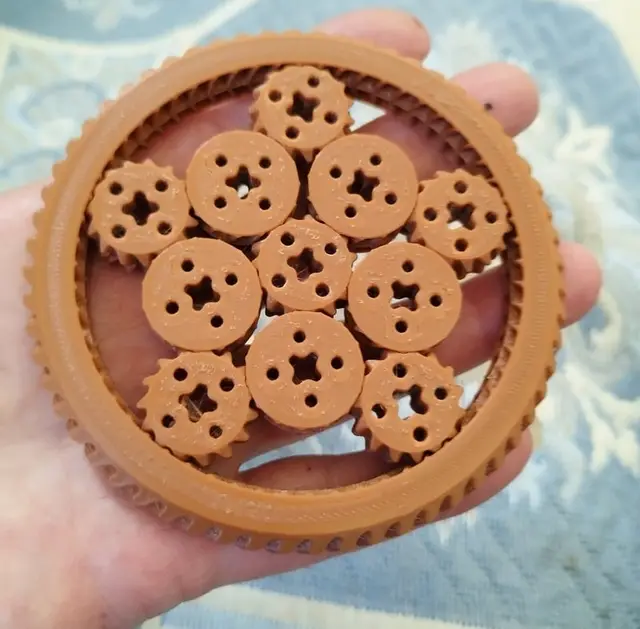 Gears in action—three stages. — modelo 3D