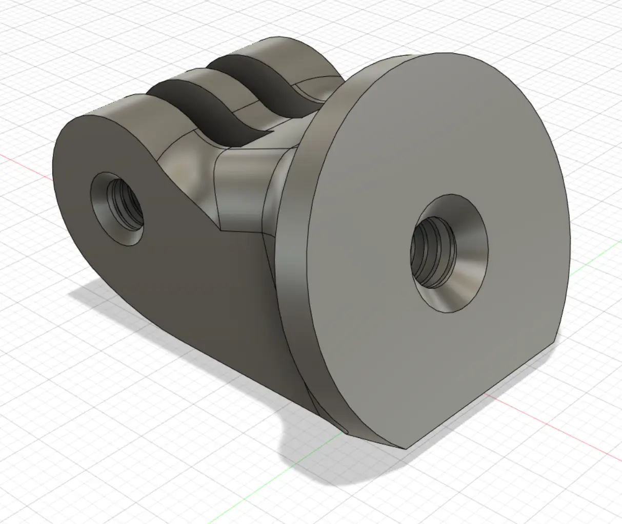 GoPro tripod mount with printed threads — modelo 3D