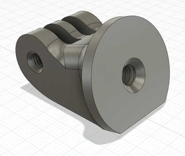 GoPro tripod mount with printed threads — modelo 3D
