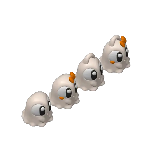 FREE Halloween mini ghosts — modelo 3D