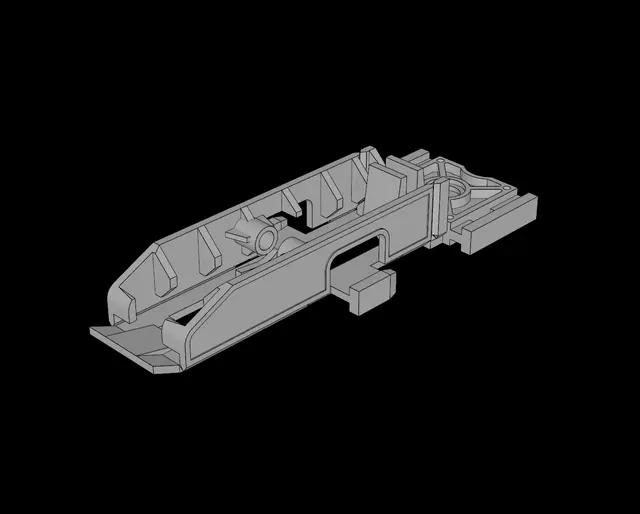 Lego Compatible (32306-f2.dat) Technic Wheel Holder 9 x 3 (Closed) — modelo 3D
