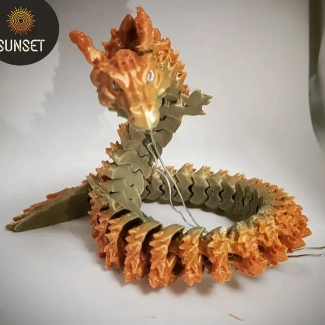 ARTICULATED flame dragon — modelo 3D