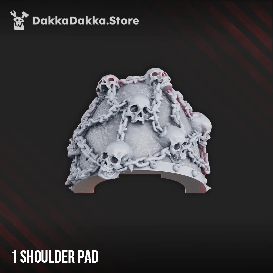 CW Skulls on Chain Shoulder Pads — modelo 3D