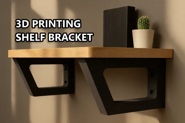 3D Printed Wall Bracket for Shelving — modelo 3D