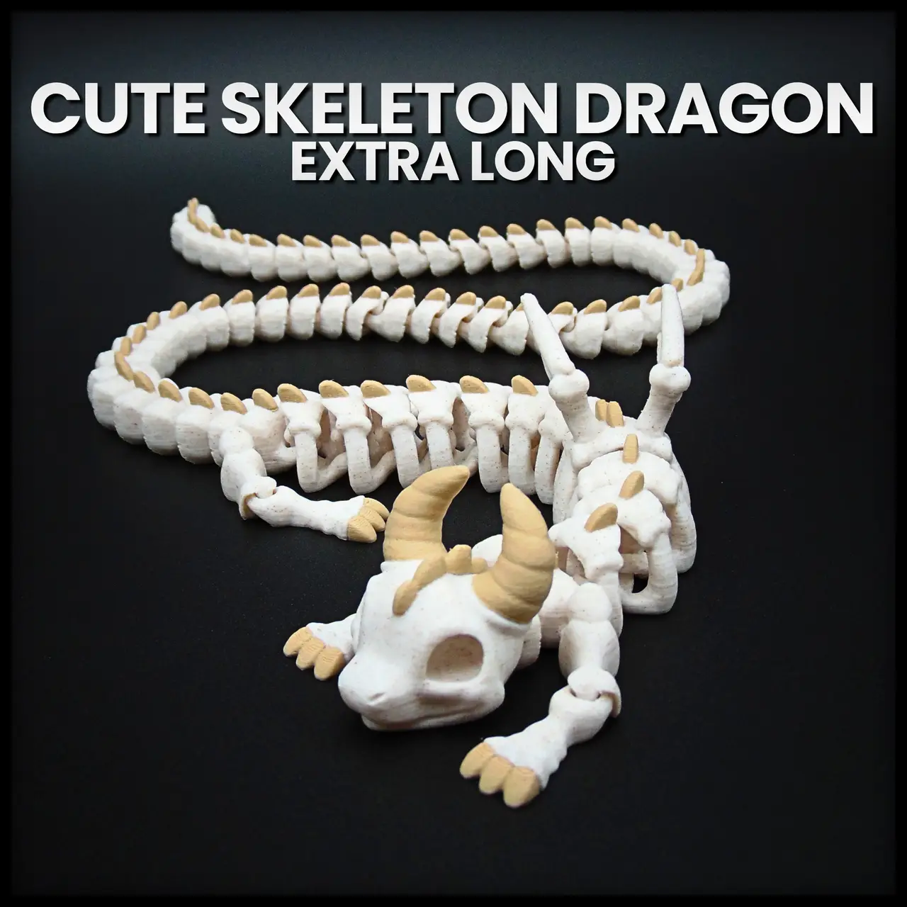 Cute Skeleton Dragon Extra Long — modelo 3D