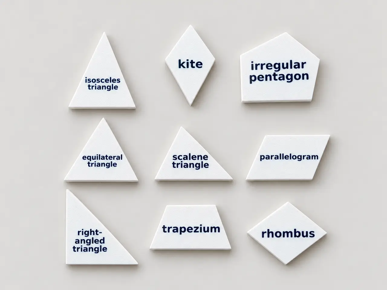 Advanced Geometry Shapes 9 Printable Shape Tiles — modelo 3D