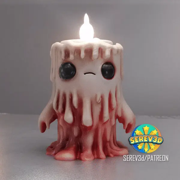 Cute Melted Candle Holder - SEREV3d — modelo 3D
