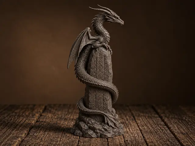 Drachen auf der Säule — modelo 3D