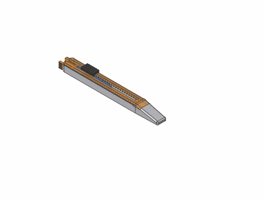 9 mm Snap-Off Utility Knife – Ratchet Lock, Parametric (FreeCAD) — modelo 3D