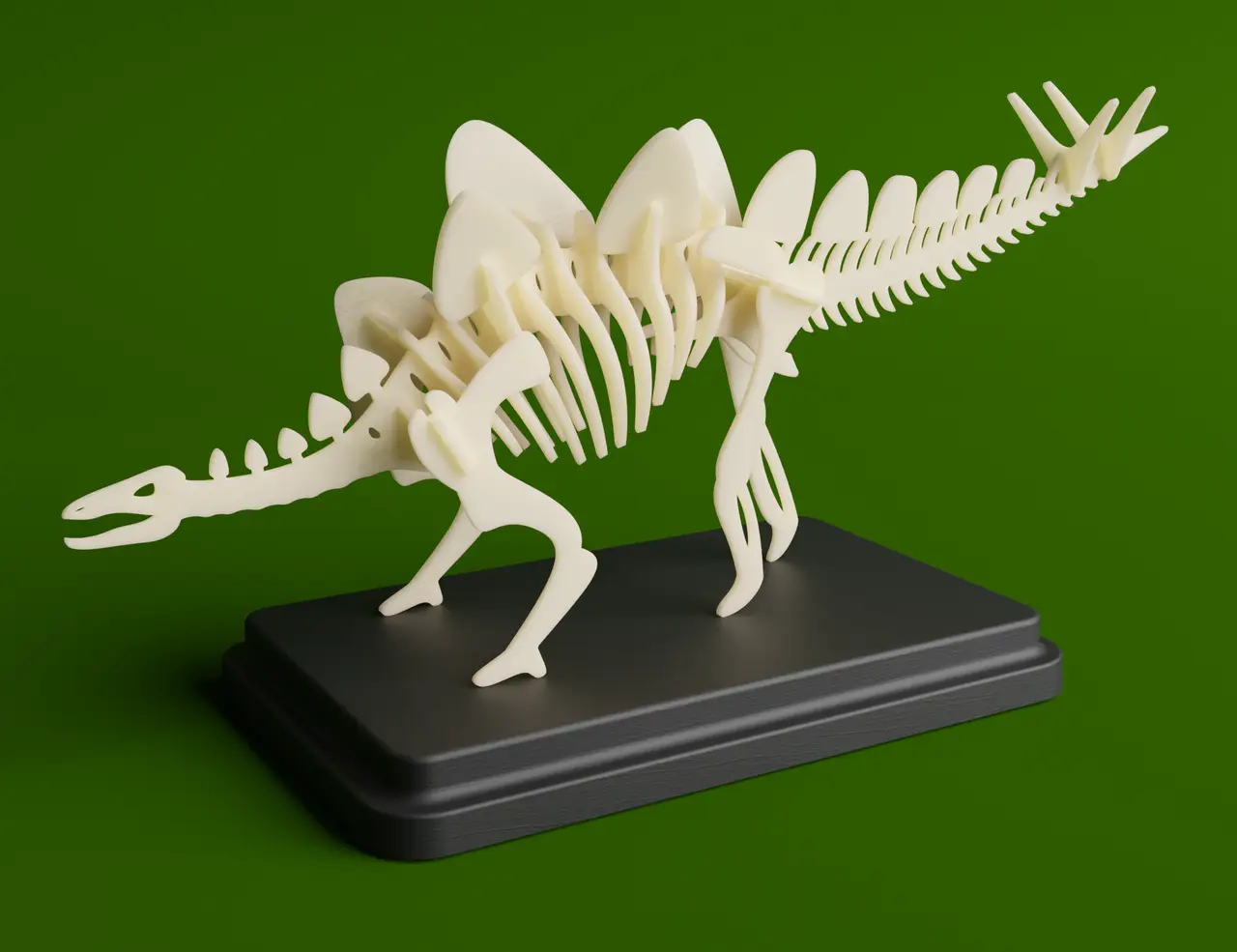 Stegosaurus skeleton kit card — modelo 3D