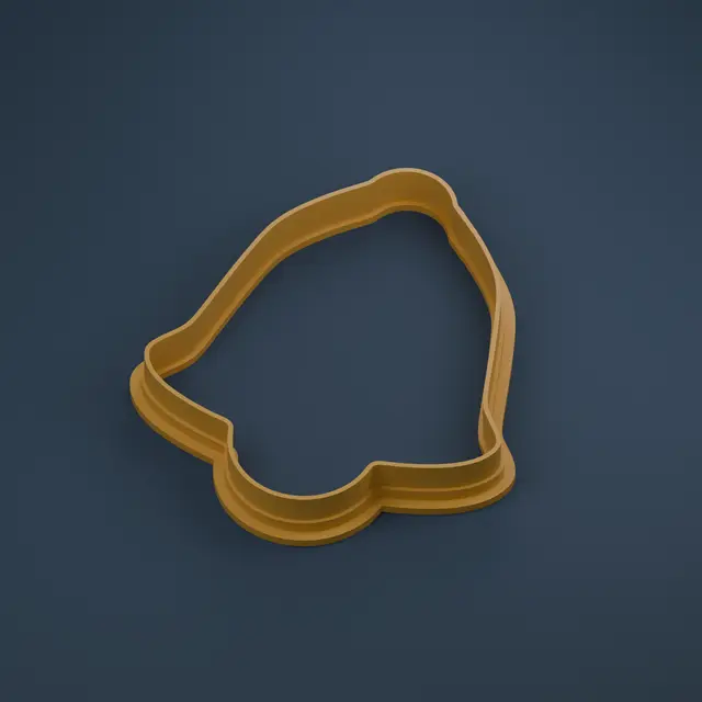 Simple Christmas Bell Cookie Cutter — modelo 3D