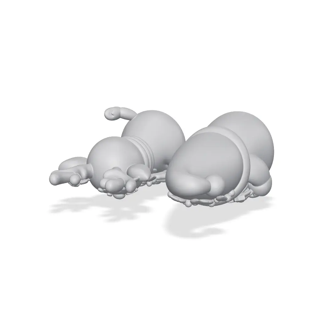 Christmas Reindeer and Gnome Figurine Set — modelo 3D