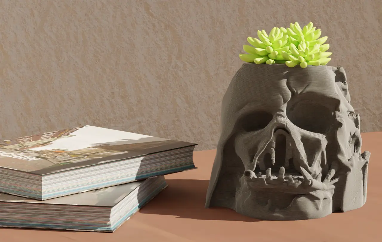Darth Vader Melted Mask - Star Wars Pot Plant — modelo 3D