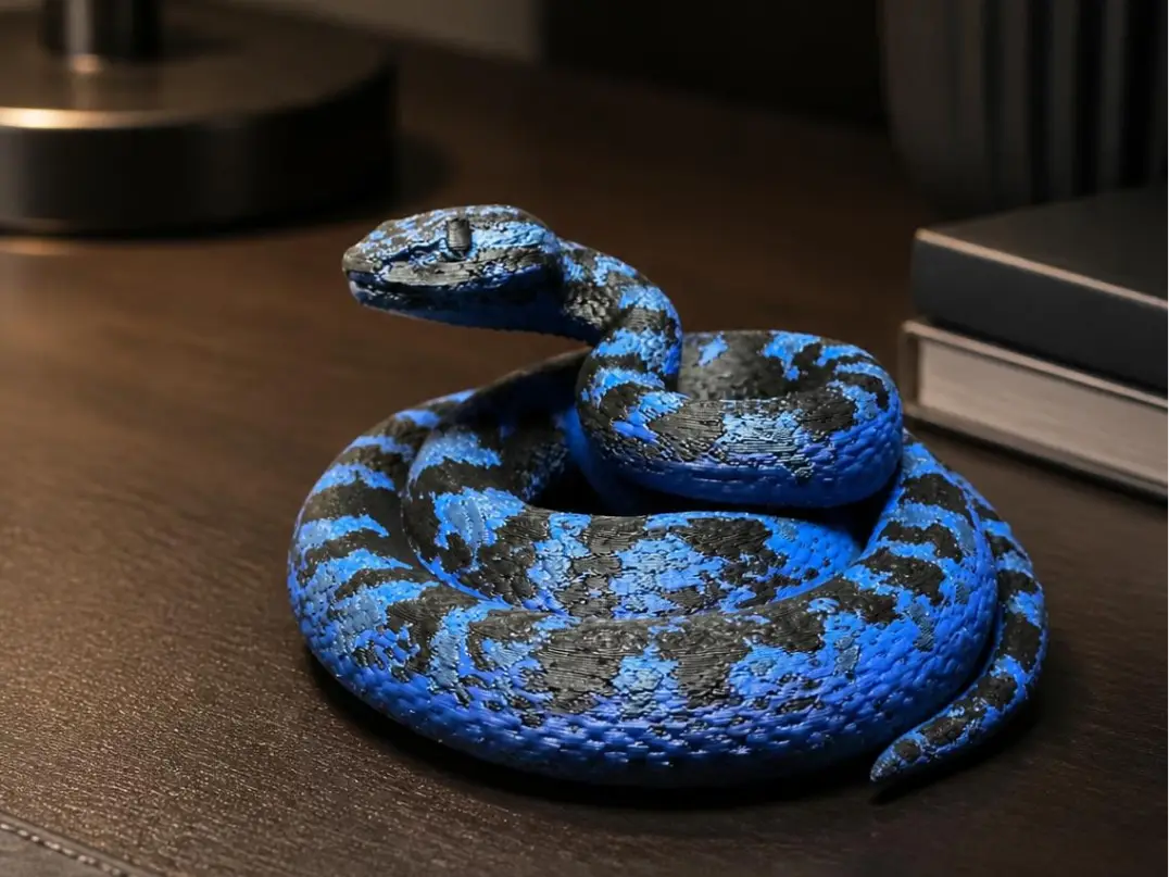 Saphir Schlange Blaue Kleine Schlange — modelo 3D
