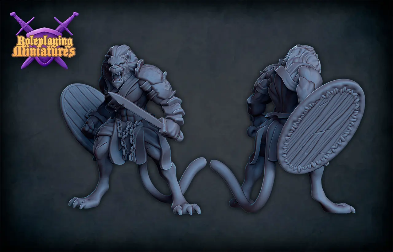 Tabaxi gladiator — modelo 3D