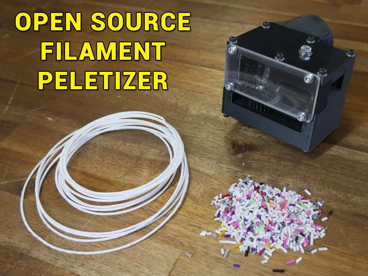 Self feeding open source filament pelletizer — modelo 3D