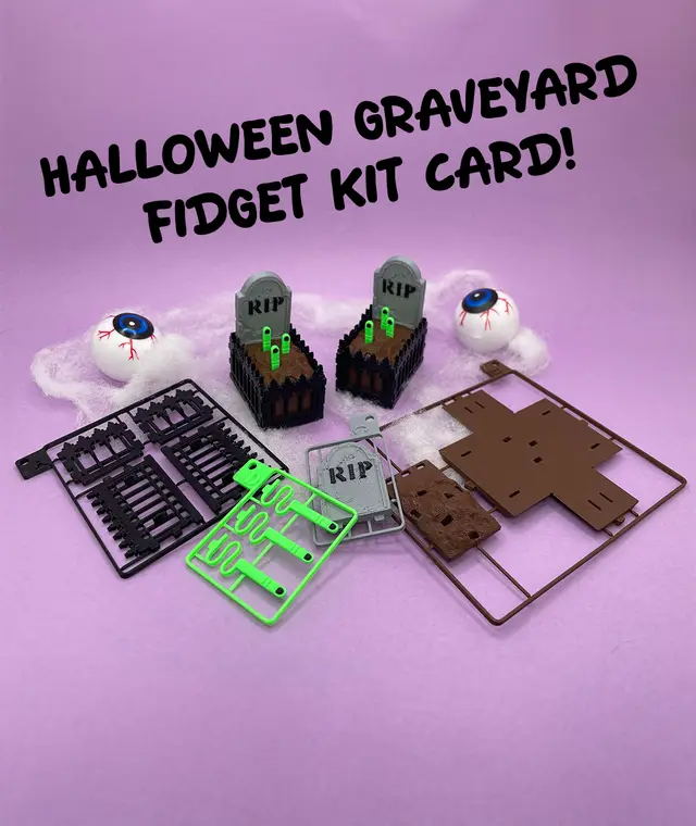 Halloween Graveyard Fidget Kitcard [FREE!] — modelo 3D