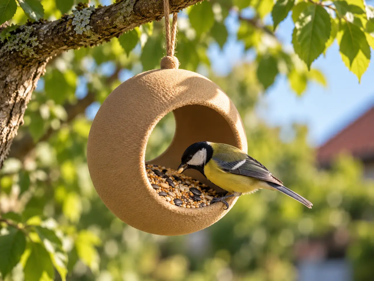 Hanging Bird Feeder – Spherical Seed Feeder — modelo 3D