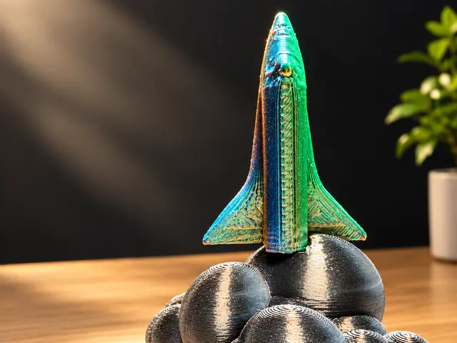 Razzo da scrivania con estrattore sim — modelo 3D
