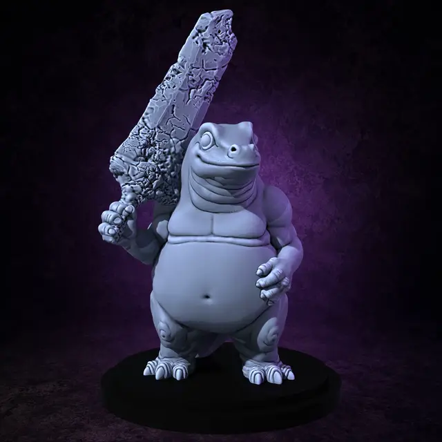 Lizardfolk Barbarian (supportless) — modelo 3D