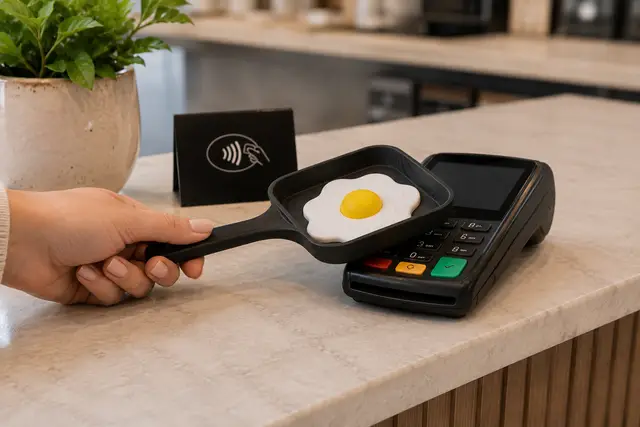 Fried Egg Credit Card Payment Wand — modelo 3D