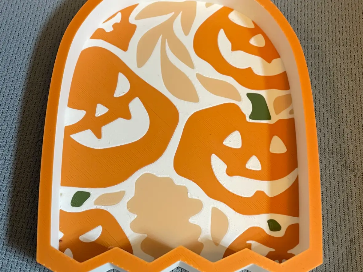 Ghostly Pumpkins Trinket Tray — modelo 3D