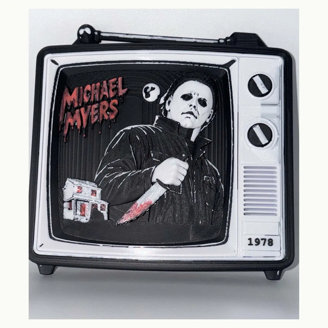 Michael Myers Halloween Retro TV – Slasher Horror Collectible — modelo 3D