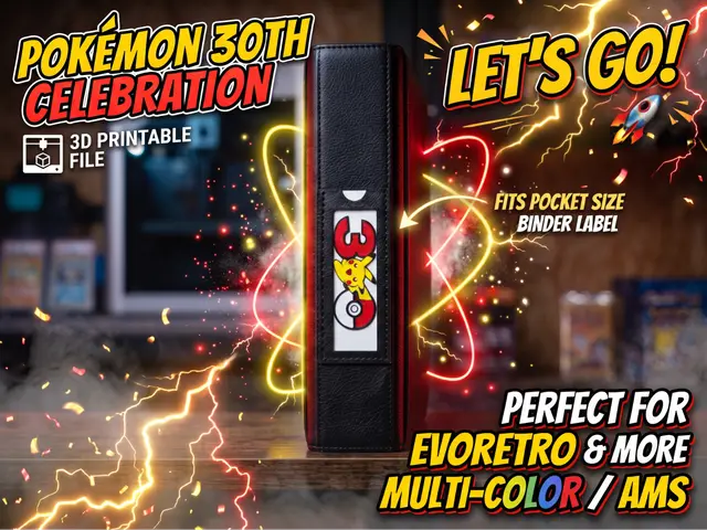 Pokémon 30th Anniversary Binder Tag / Insert Label — modelo 3D