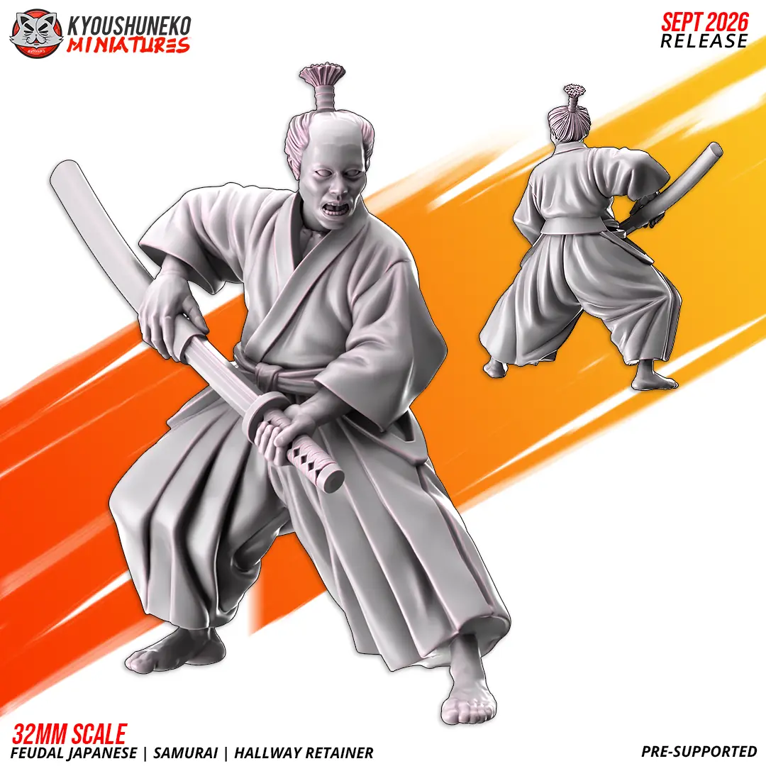 Free Model - Hallway Retainer | Samurai | Feudal Japanese — modelo 3D