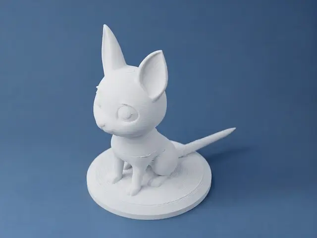 Charming Feline Familiar Figurine | Stylized Art — modelo 3D