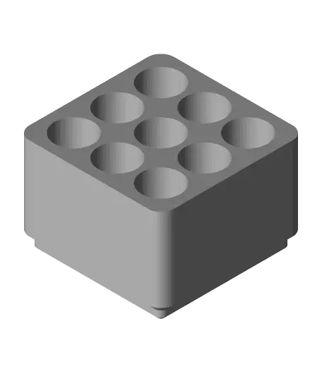 Gridfinity compatible 1x1 9xAAA battery holder.stl — modelo 3D