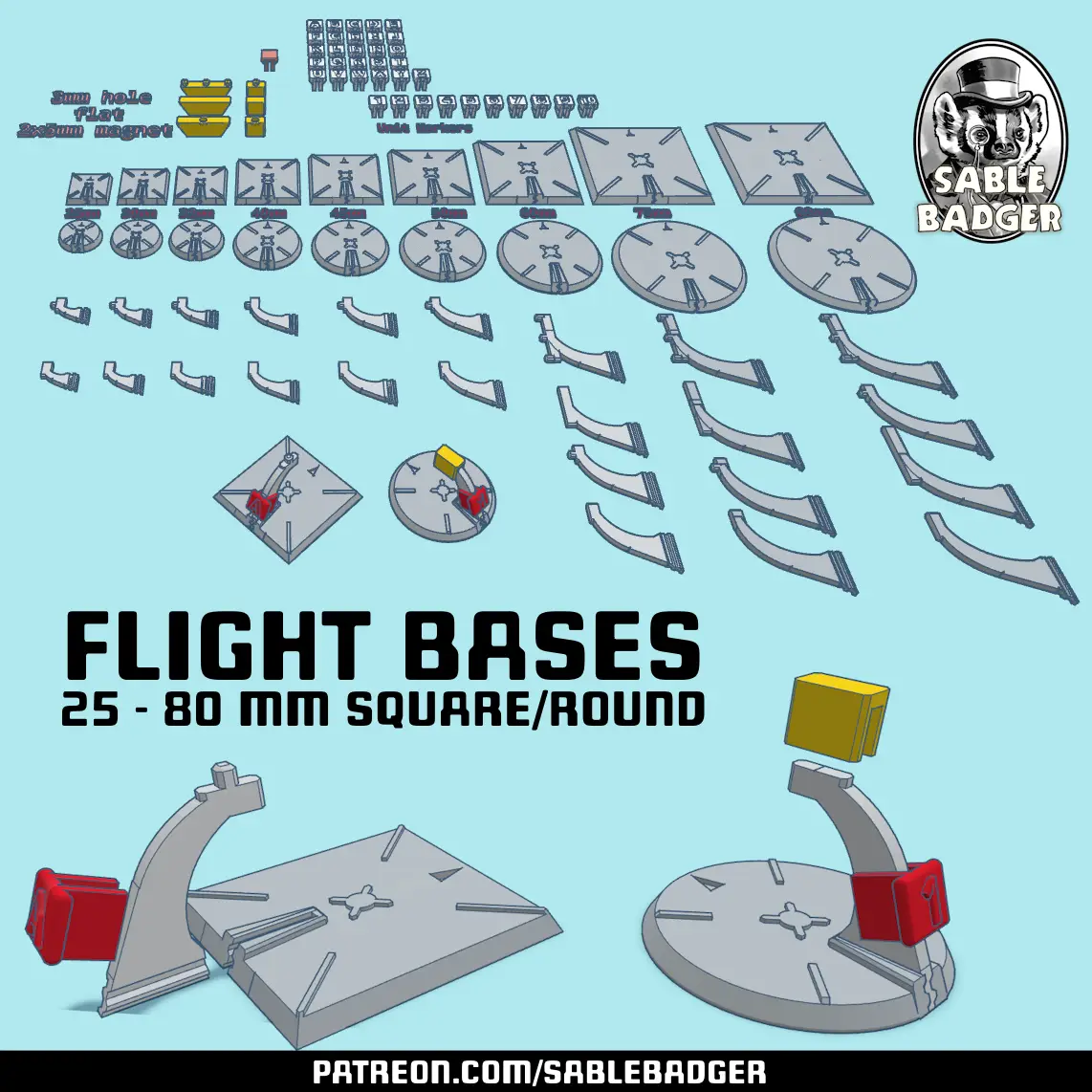 Flight Bases for Models, Spaceships, or Airships. — modelo 3D